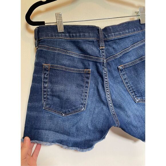 J. Crew Indigo Denim Women's Mid Rise Cut Off Shorts Size 27 - Picture 8 of 11